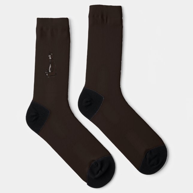 figdewdrops Bear dark brown crew socks Socken (Rechts)