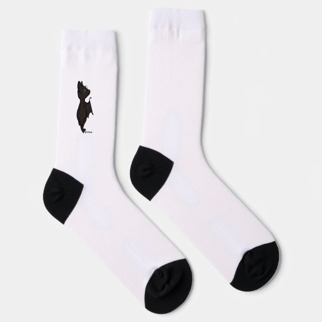 figdewdrops Blinky der Fledermaus-Crewsocken Socken (Rechts)