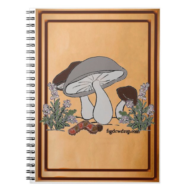 figdewdrops chenille champignon cahier (Devant)