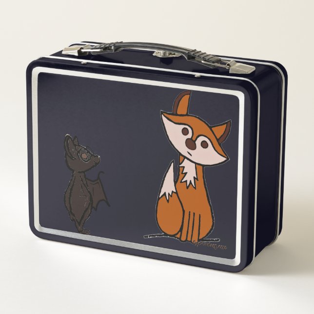figdewdrops Fig Fox & Blinky Bat Lunchbox (Rückseite)