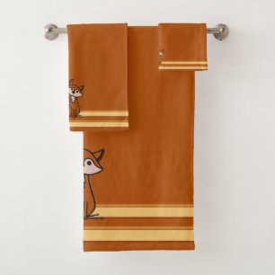 figdewdrops Fig le renard Orange Serviette de Bain
