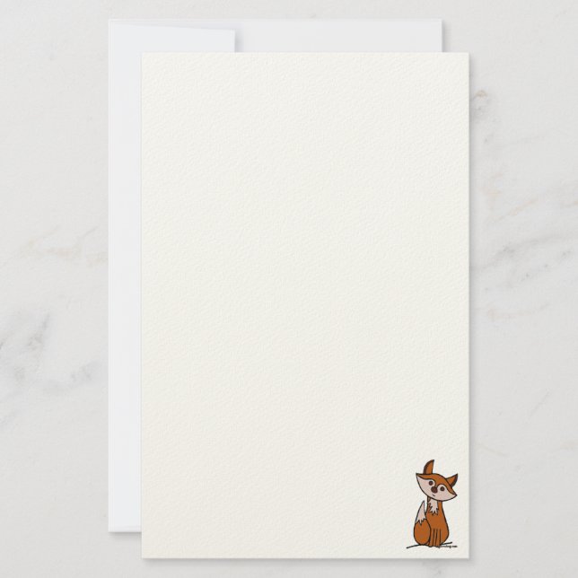 figdewdrops Fig the fox stationary Briefpapier (Vorderseite)