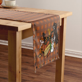 figdewdrop's Herbst-Gingham-Tischläufer Kurzer Tischläufer
