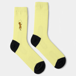 figdewdrops Juggling Squirrel yellow crew socks Socken
