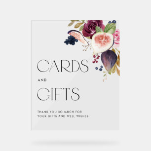 Figes d'aquarelle et cartes de mariage et cadeaux 