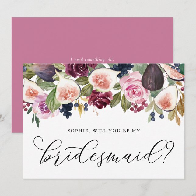 Figes und Herbstliche Blume werden meine Bridesmai (Vorne/Hinten)