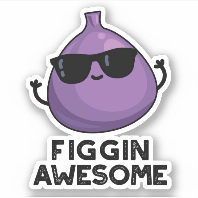 Figgin Phantastisch Funny Fruit Fig Puff Aufkleber (Vorderseite)