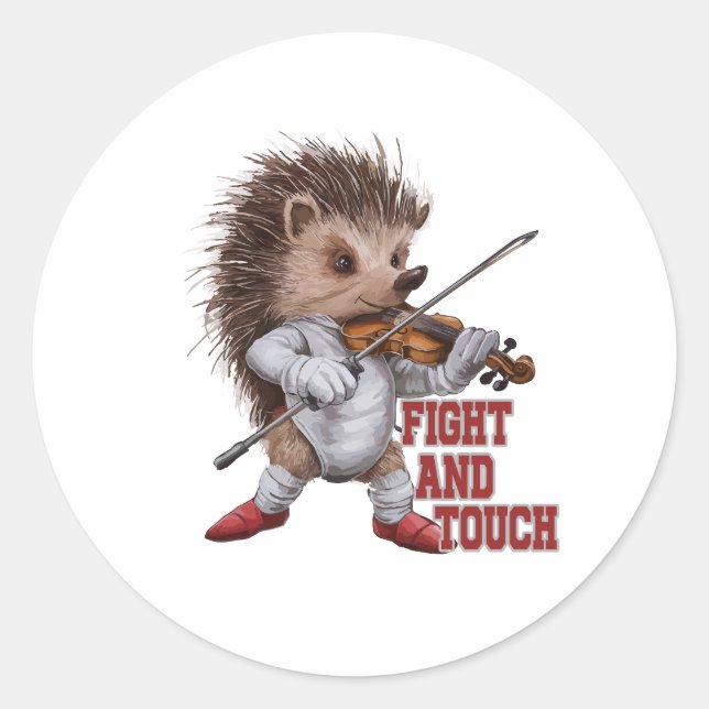 fight and touch runder aufkleber (Vorderseite)