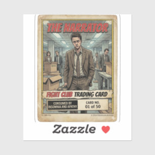 Fight Club Sammelkarten - Der Erzähler Aufkleber