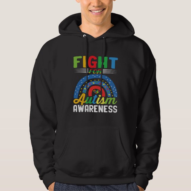 Fight For Autism Awareness Kindness Be Different Q Hoodie (Vorderseite)
