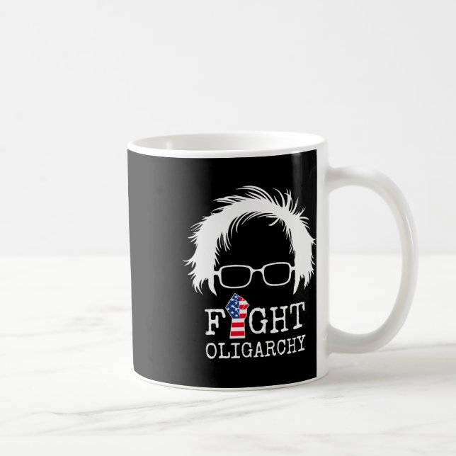 Fight Oligarchy Sanders And Aoc Freedom Us Anti Tr Kaffeetasse (Rechts)