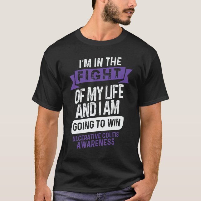 Fight to Win Ulcerative Colitis Awareness Supporte T-Shirt (Vorderseite)