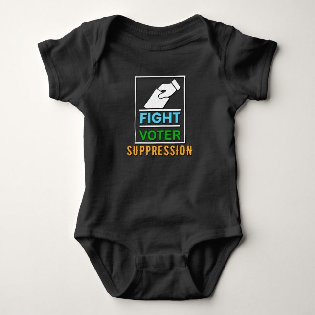 Fight Voter Suppression - Election Design Baby Strampler (Vorderseite)