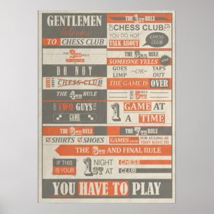 Fighter Club x Schach Club Poster