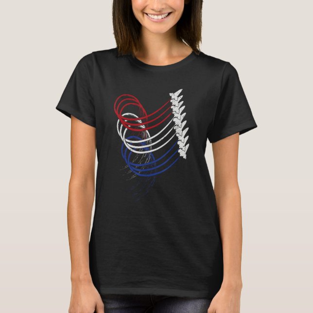 Fighter Jet Airplane American USA Patriotic 4th Of T-Shirt (Vorderseite)
