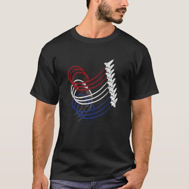 Fighter Jet Airplane American Usa Patriotic 4Th Of T-Shirt (Vorderseite)