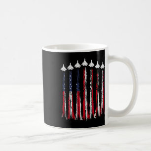 Fighter Jet Flugzeug USA Flag 4. Juli Patrioti Kaffeetasse