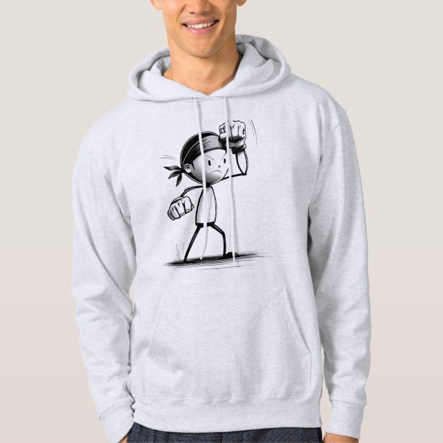 Fighter Stickman Hoodie (Vorderseite)