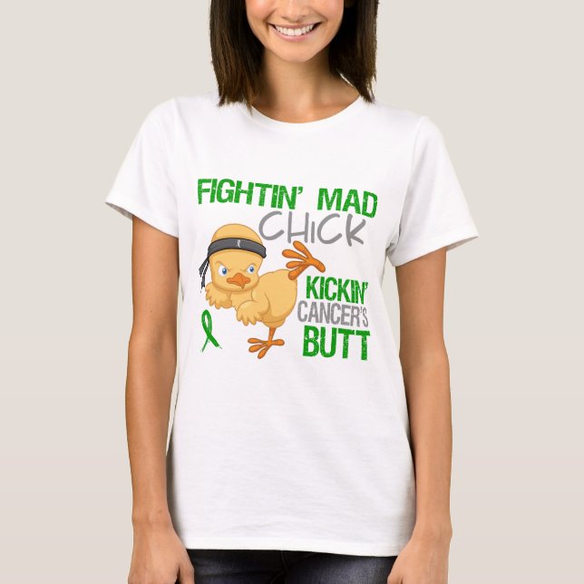 Fightin Küken-Nieren-Krebs-Grün-Band T-Shirt (Vorderseite)
