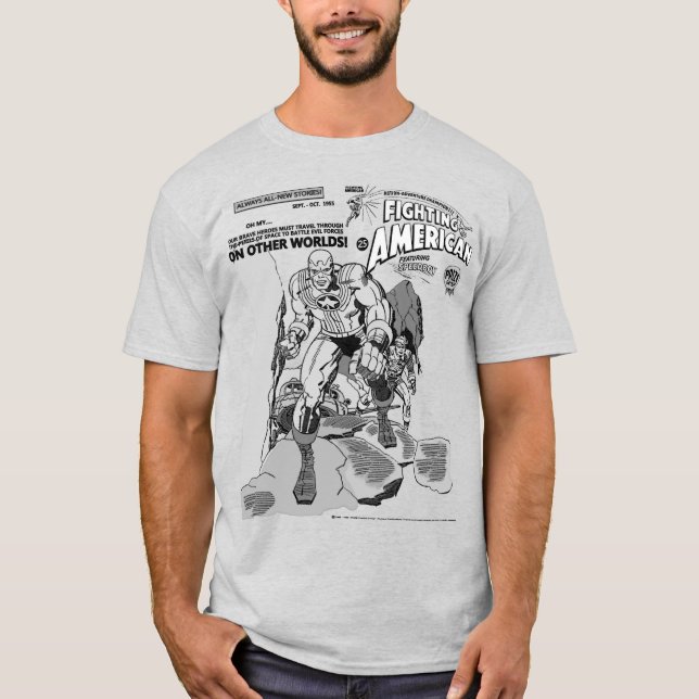  'Fighting American' Action Comic T-Shirt (Vorderseite)