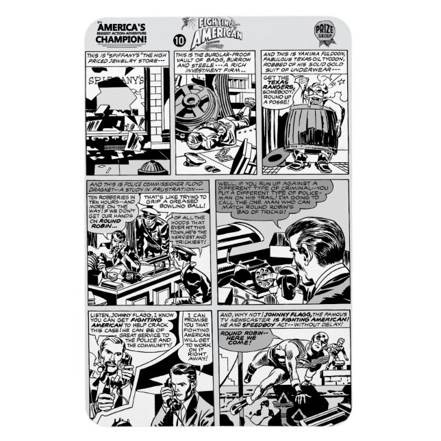 "Fighting American"-Action-Magnetstreifen Magnet (Vertikal)
