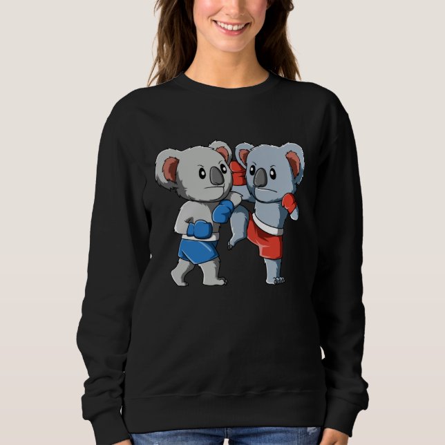 Fighting Koala  Muay Thai  Nak Muay Kickboxing Sweatshirt (Vorderseite)