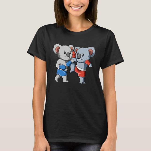 Fighting Koala  Muay Thai  Nak Muay Kickboxing T-Shirt (Vorderseite)