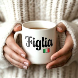 Figlia Italian Flag Mug - Gift for Daughter