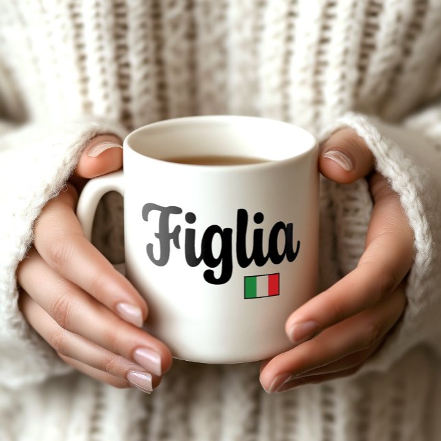 Figlia Italian Flag Mug - Gift for Daughter Kaffeetasse (Figlia Italian Flag Mug - Gift for Italian Daughter)