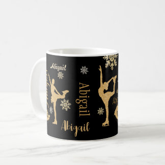 "Figue Skaten", goldene personalisierte Silhouette Kaffeetasse