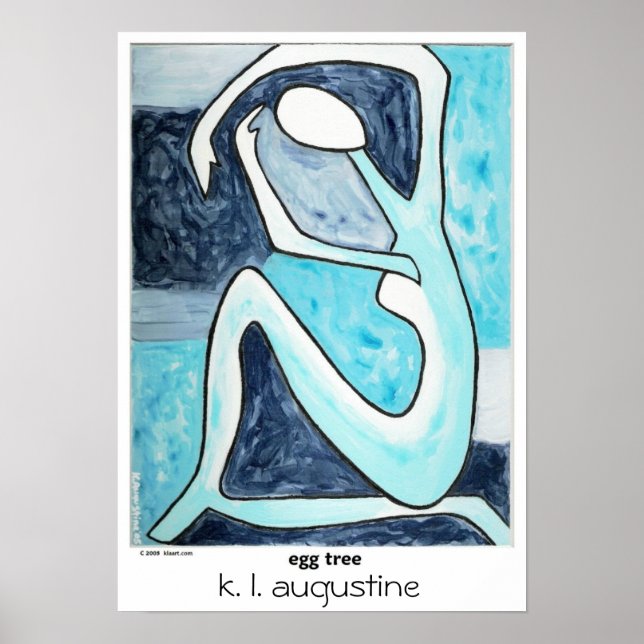 Figurative Art Print 'egg tree' von Augustine Poster (Vorne)