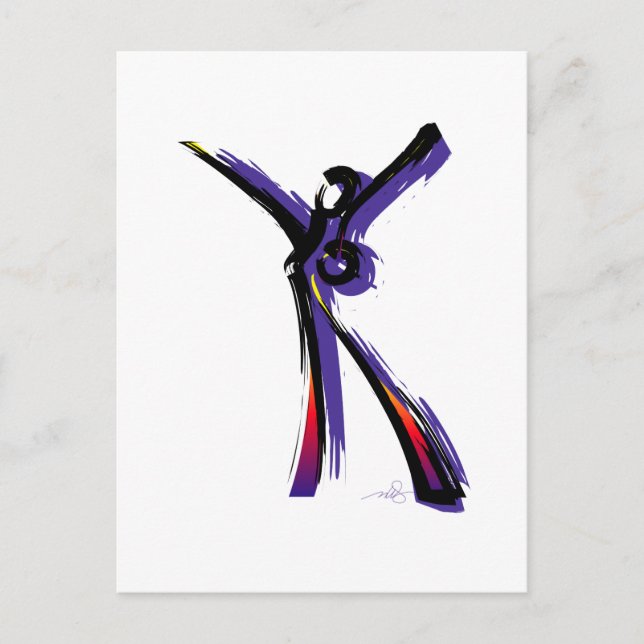 Figurative Frau Postkarte (Vorderseite)