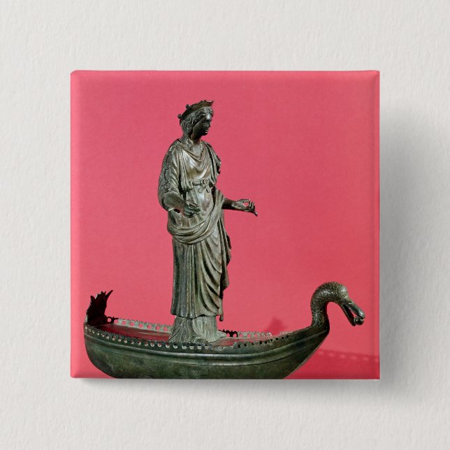 Figürchen der Göttin Sequana Button (Vorderseite)