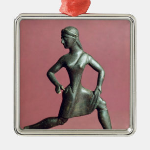 Figürchen eines Mädchenbetriebs, Ornament Aus Metall