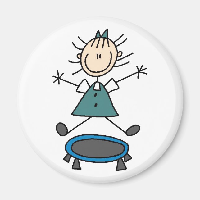 Figure De Stick Sur Le Magnet Trampoline (Devant)