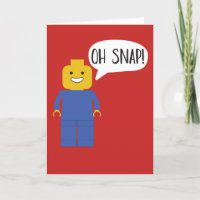 Figure en briques de construction Carte d'annivers