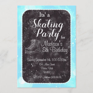 Figure Patinage Invitation Anniversaire