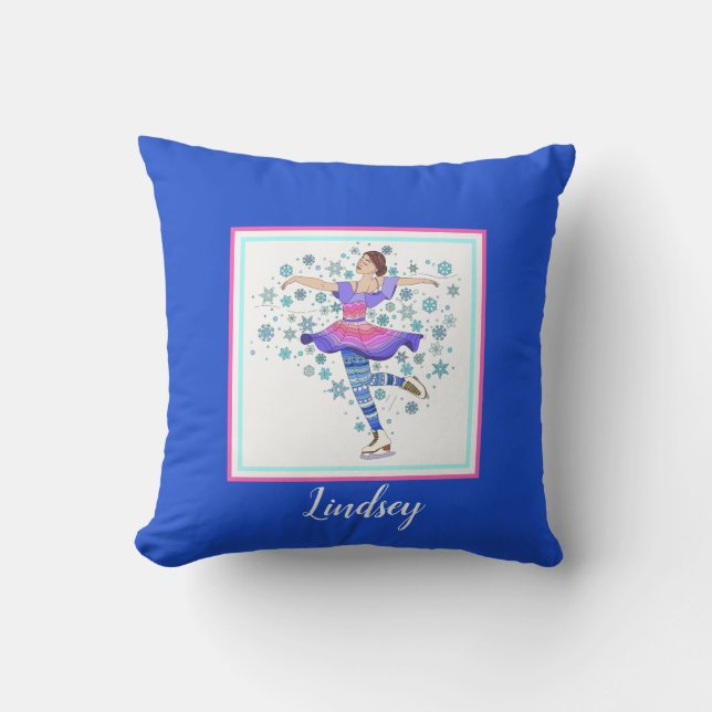 FIgure Skater, personalisiert Kissen (Vorderseite)