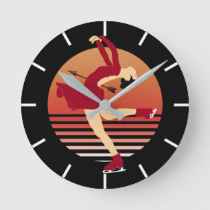 Figure Skating - Art Of Ice Dancing Runde Wanduhr