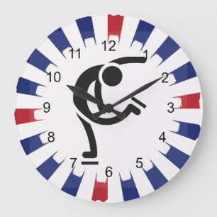 Figure Skating Design Wall Clock Große Wanduhr