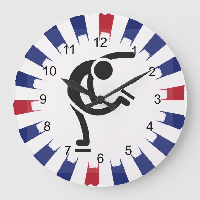 Figure Skating Design Wall Clock Große Wanduhr (Vorderseite)