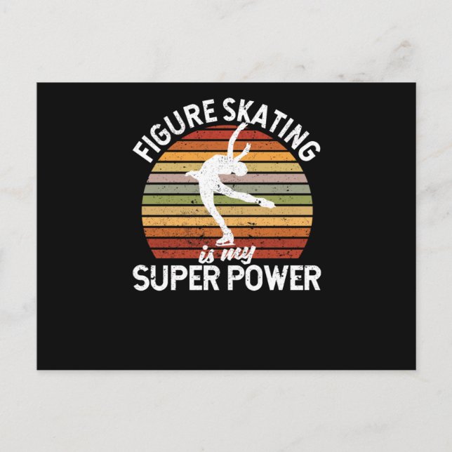 Figure skating is my superpower Winter sports Postkarte (Vorderseite)