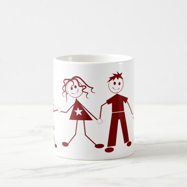 Figure Stick Family Coffee Mug (Centre)