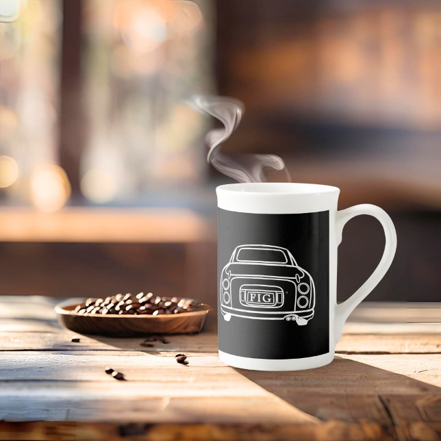 Figuren Tokyo Monogram Figaro Car Espresso Cup Prozellantasse (Figaro Bone China Mug for teas or coffees. Add your initials!)