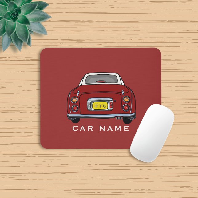 Figurenname Niedlich Red Figaro Car Monogram Mousepad (Love red figaros and need a mouse mat? Add your name to this one!)