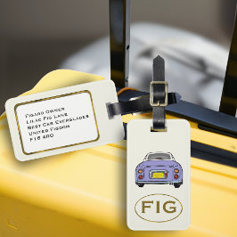 Figures Monogram Lilac Figaro Auto Luggage Tag Gepäckanhänger