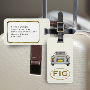 Figures Monogram Topaz Mist Figaro Gepäckmarke Gepäckanhänger