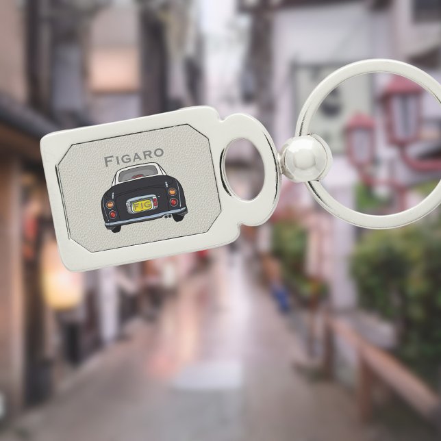 Figures Niedlich Black Figaro Car Monogram Silver Schlüsselanhänger (For your figaro car keys. Just add your name and initials)