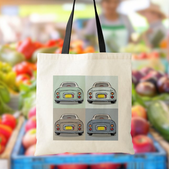 Figures Season Colors of Figaro Car Tote Bag Tragetasche (Fun tote bag for the figaro car owner - colours based on the seasons of the year)