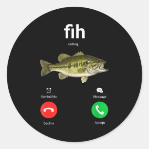 Fih Anruf Ablehnen Akzeptieren Lustiger Telefonanr Runder Aufkleber